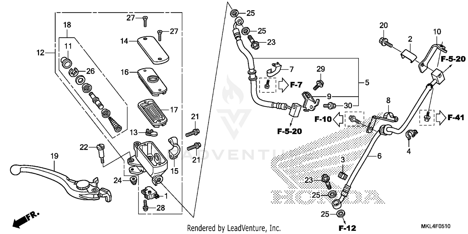 FRONT BRAKE MASTER       CYLINDER (2)