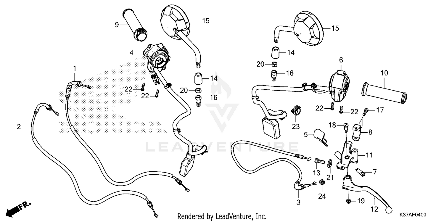 HANDLE LEVER@SWITCH@CABLE@MIRROR