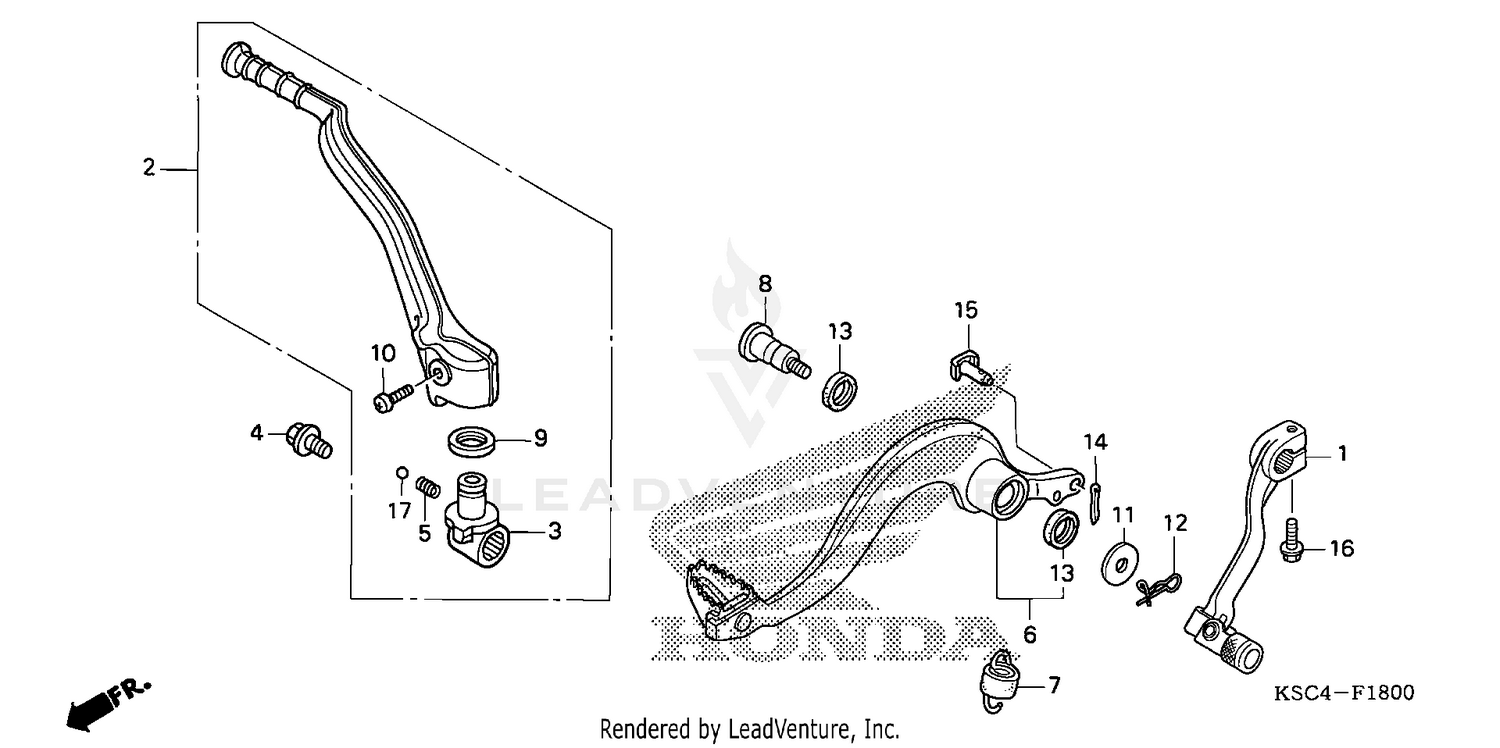 PEDAL + KICK STARTER ARM