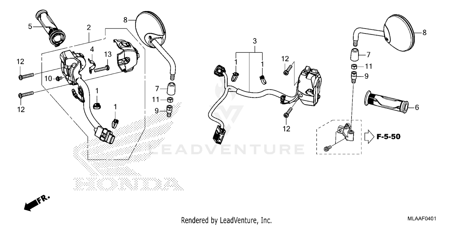 HANDLE SWITCH@MIRROR     (CMX1100D/D2)