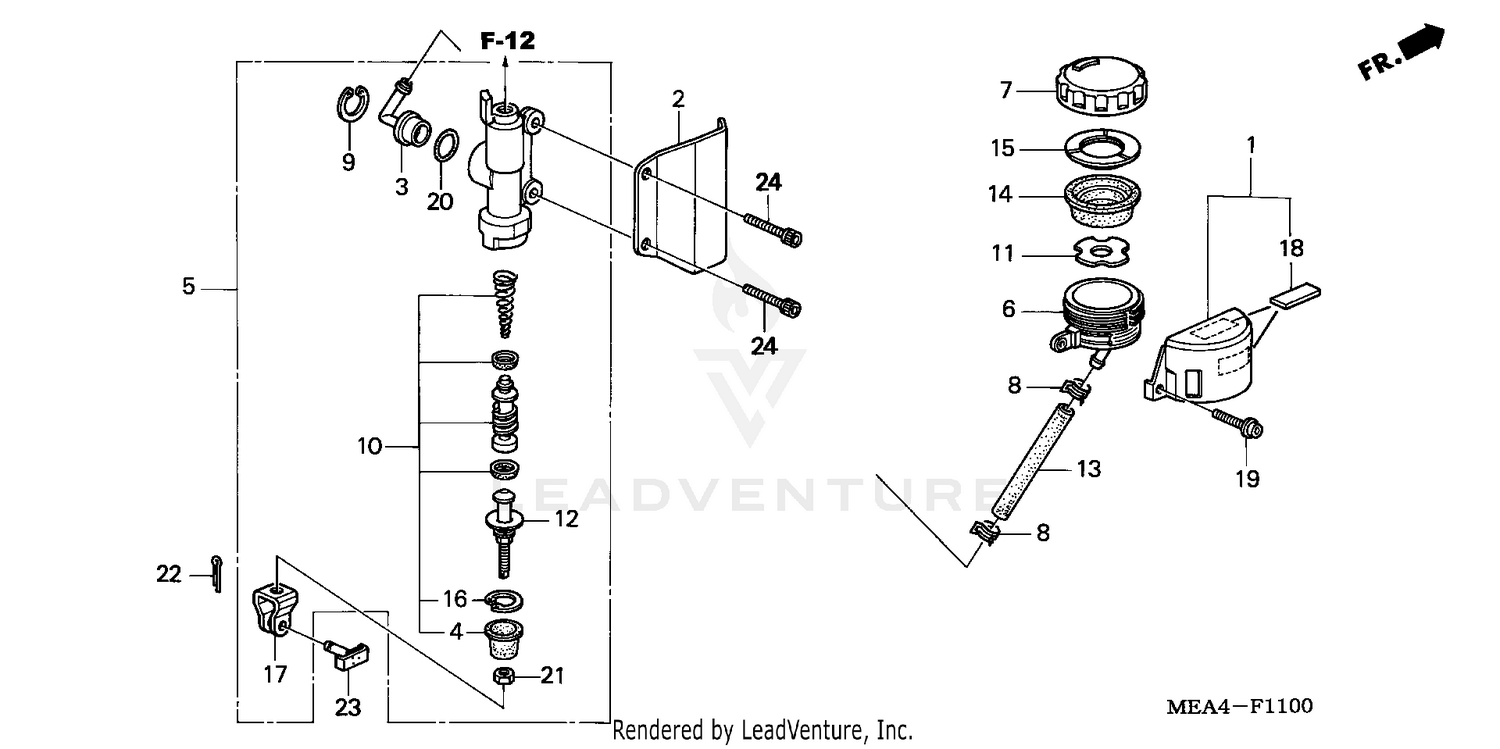 REAR BRAKE MASTER        CYLINDER