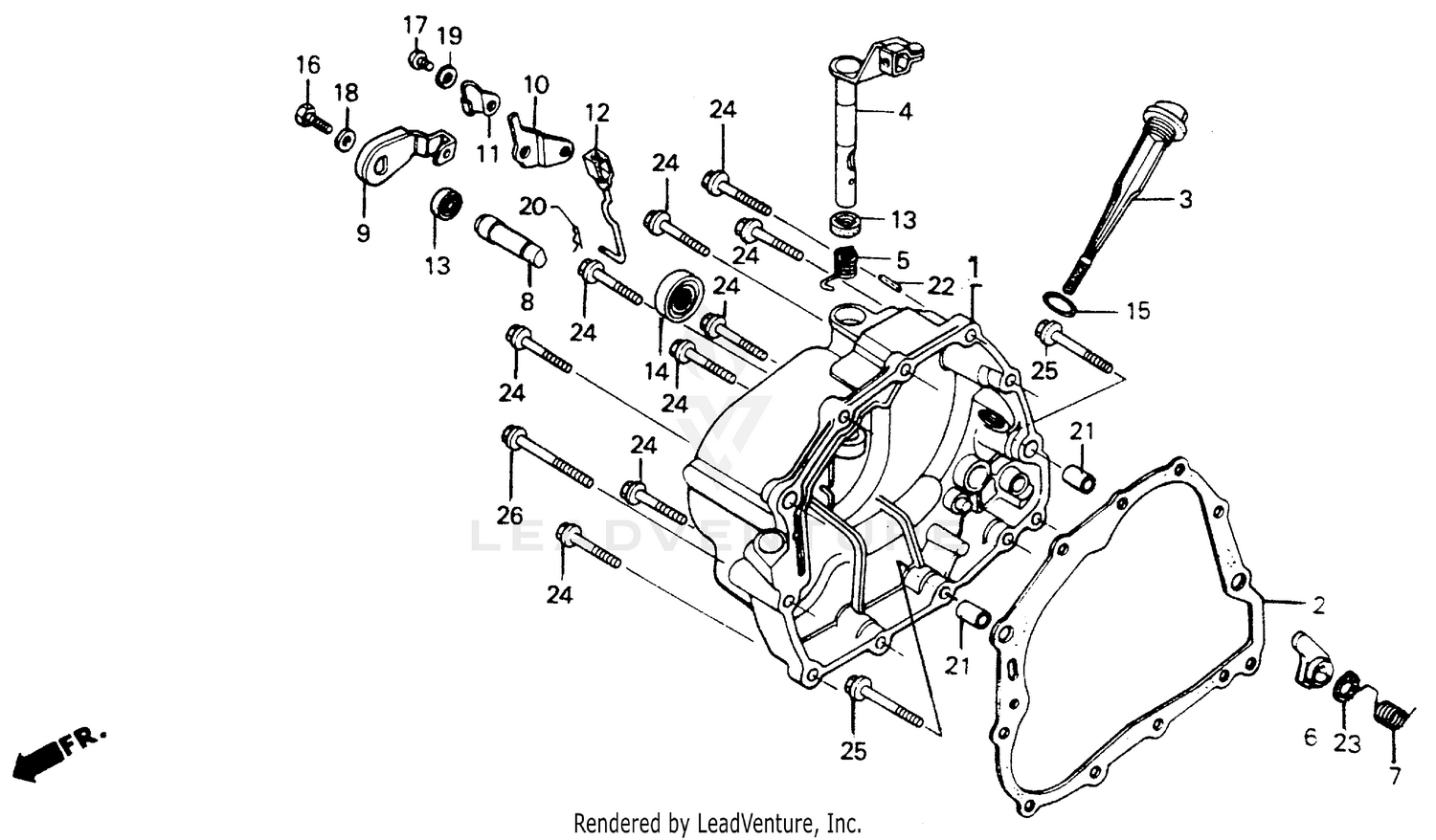 RIGHT CRANKCASE COVER 86-93