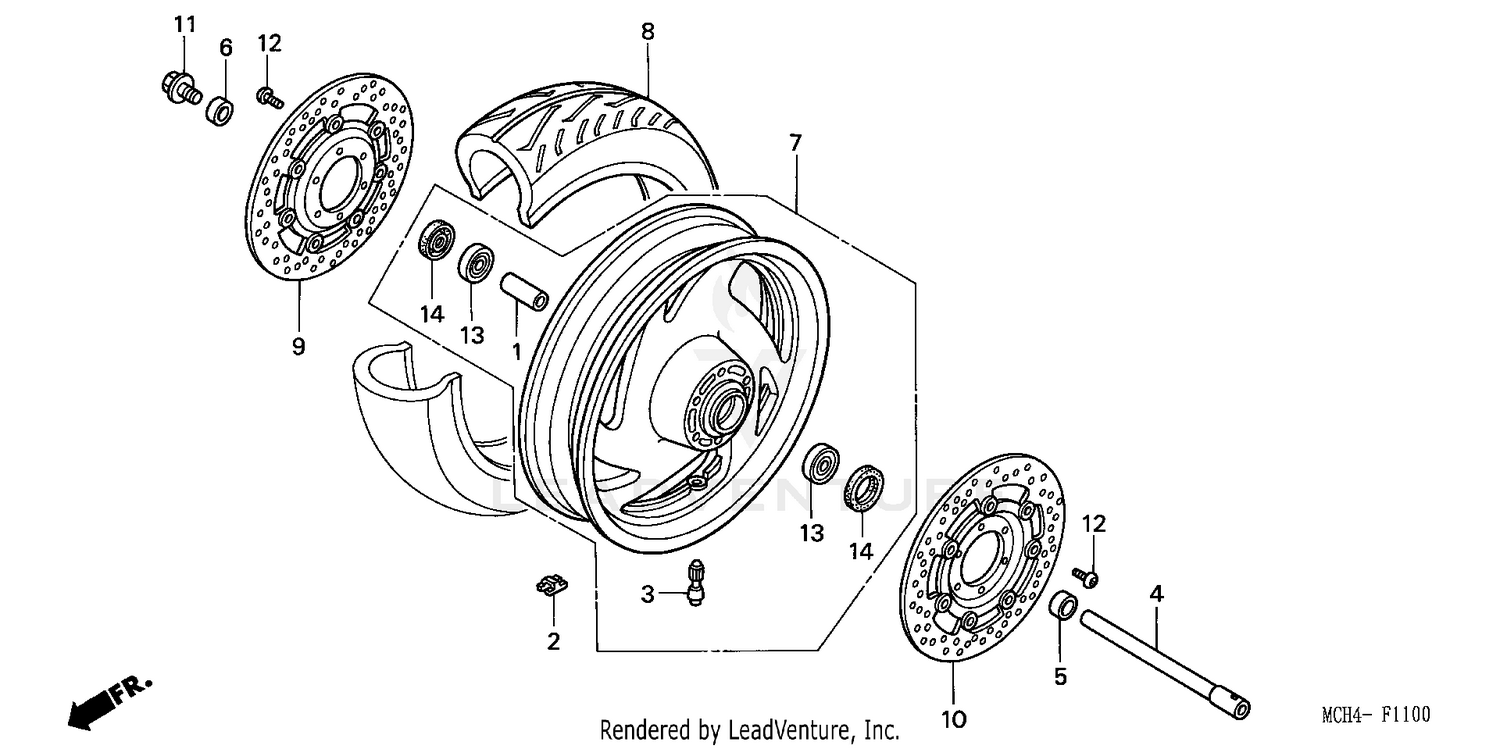 FRONT WHEEL (VTX1800C)