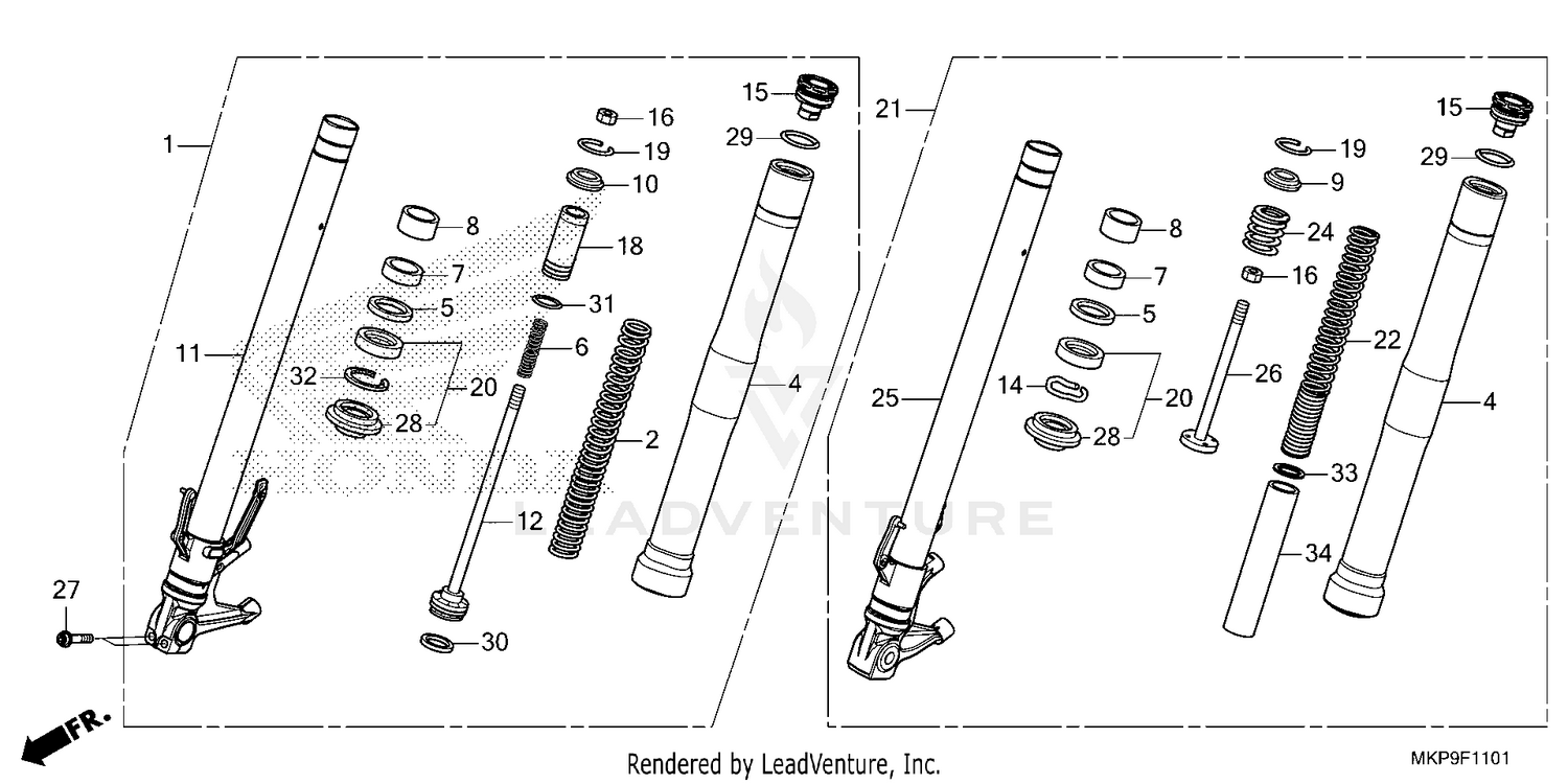 FRONT FORK               (CB500FA'22/'23)