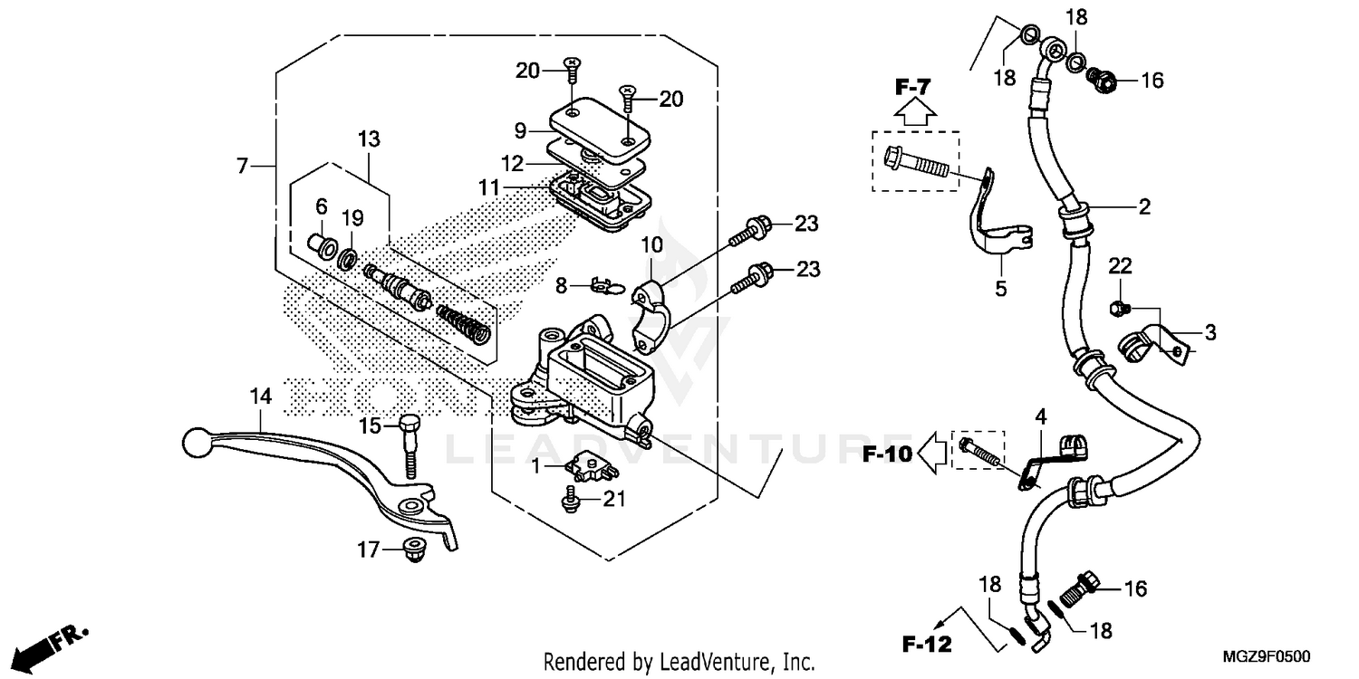FRONT BRAKE MASTER       CYLINDER (STD)