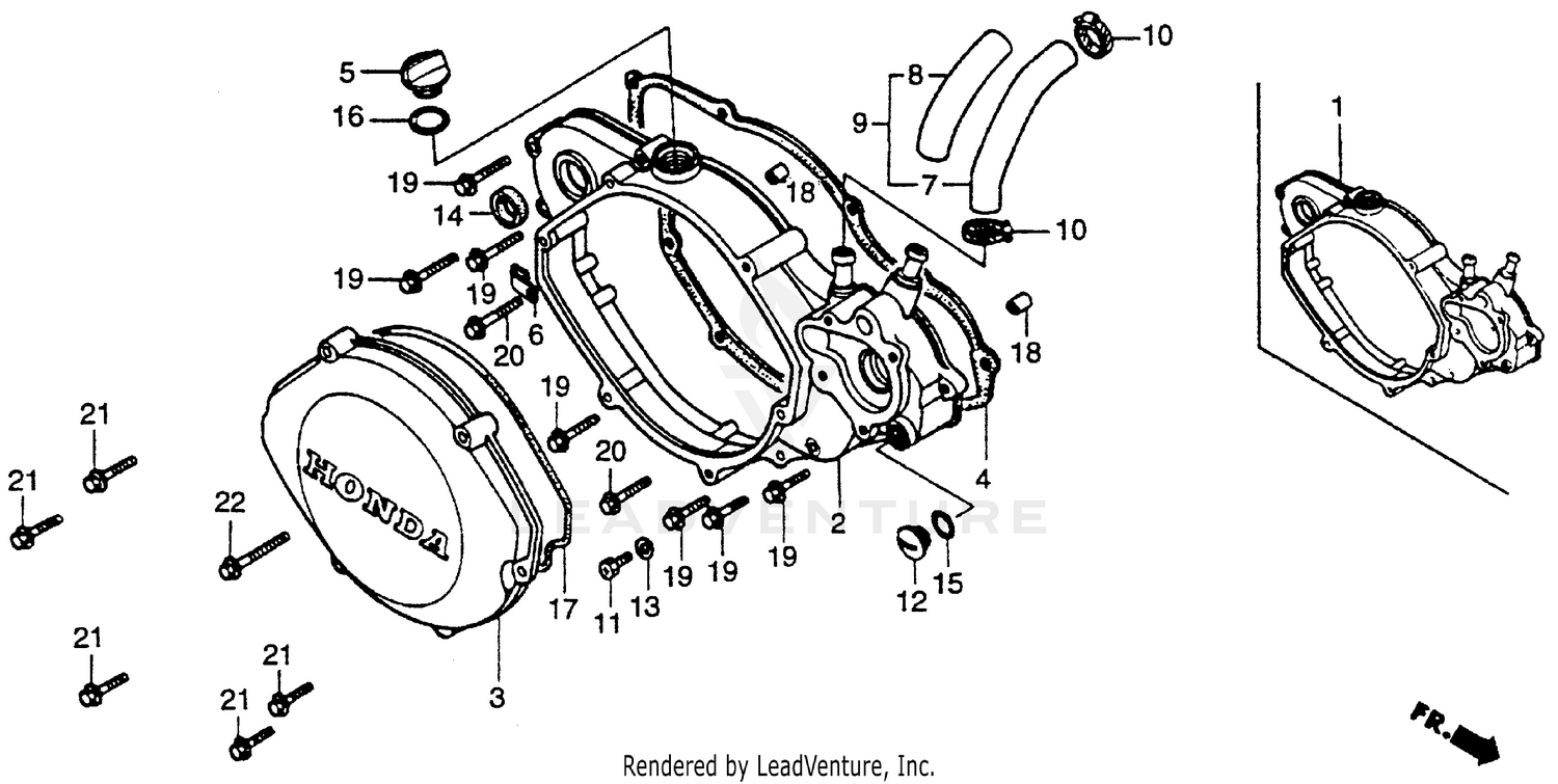 RIGHT CRANKCASE COVER 87-89