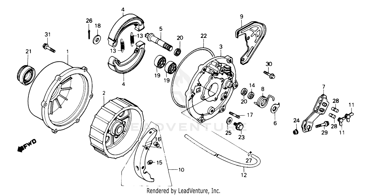 REAR BRAKE PANEL 86,87