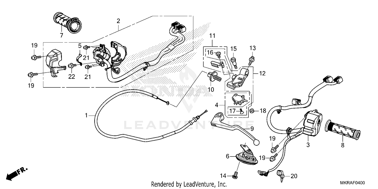 HANDLE LEVER@SWITCH@CABLE