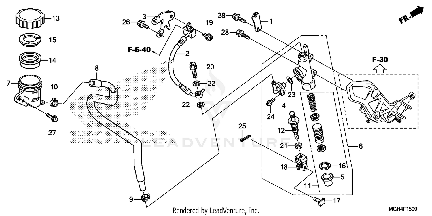 REAR BRAKE MASTER CYLINDER