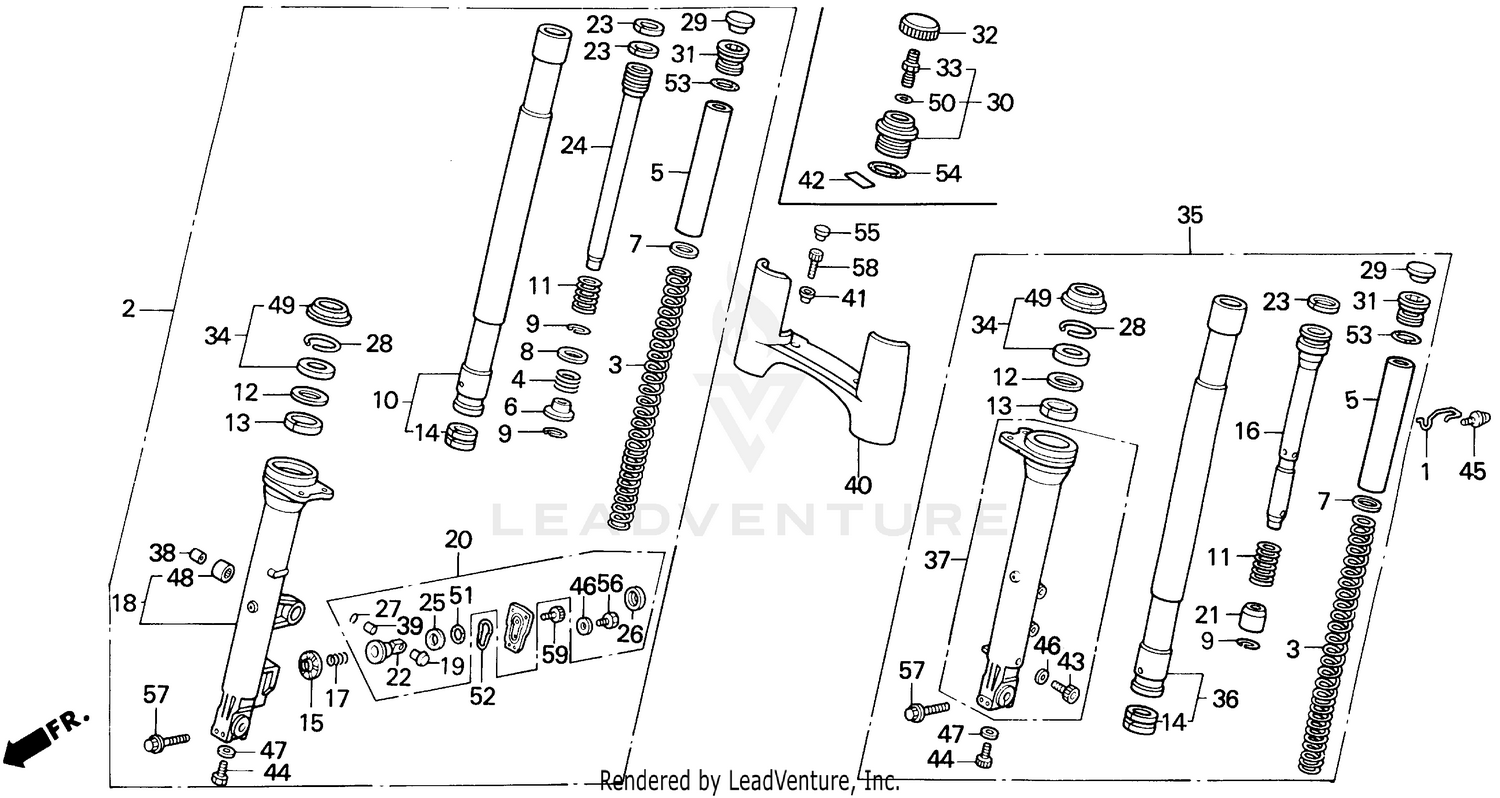 GL1500I FRONT FORK 95