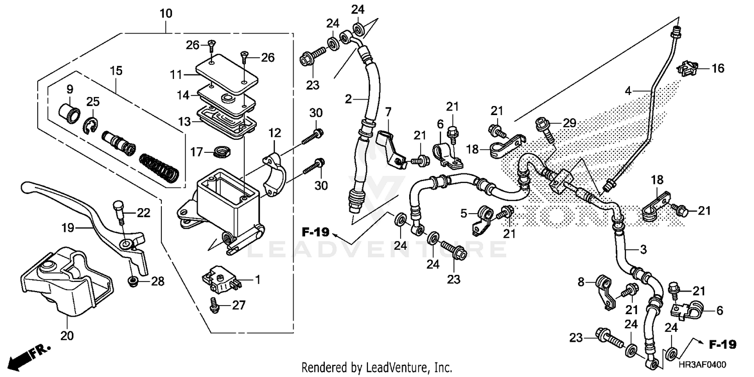 FRONT BRAKE MASTER       CYLINDER