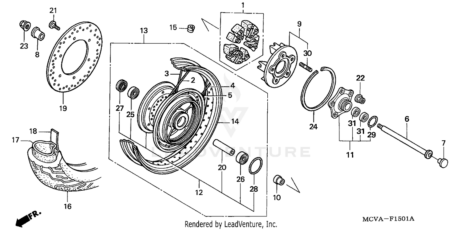 REAR WHEEL (VTX1800S)