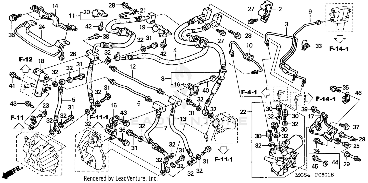 FRONT BRAKE HOSE (ST1300A)