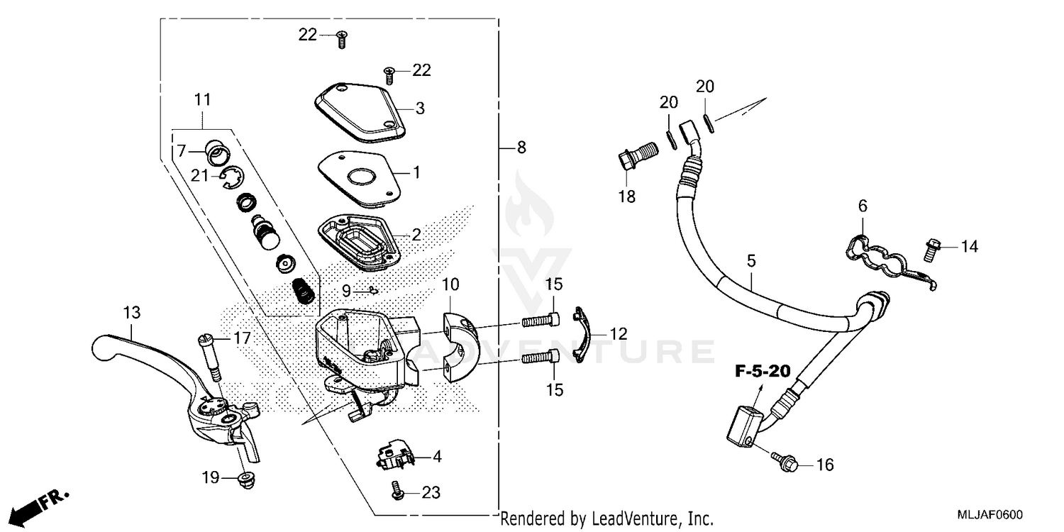 FRONT BRAKE MASTER       CYLINDER