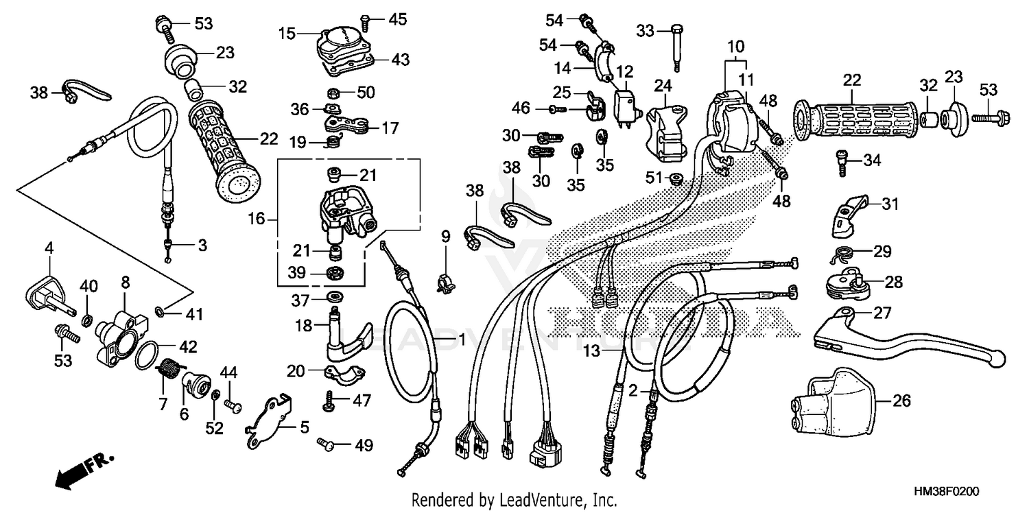 HANDLE LEVER + SWITCH + CABLE