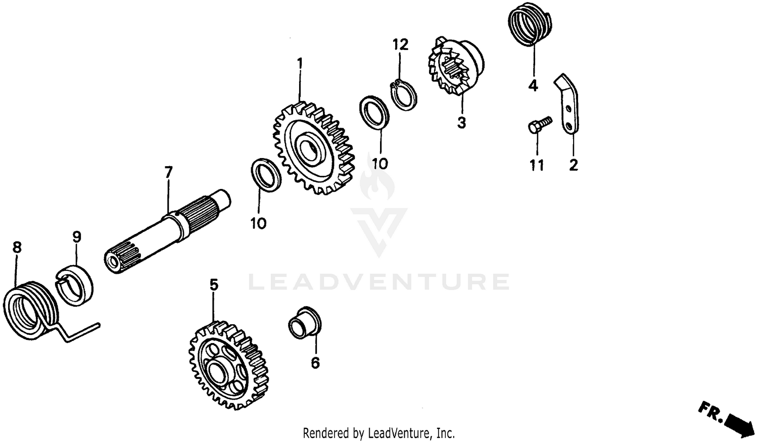 KICK STARTER SPINDLE
