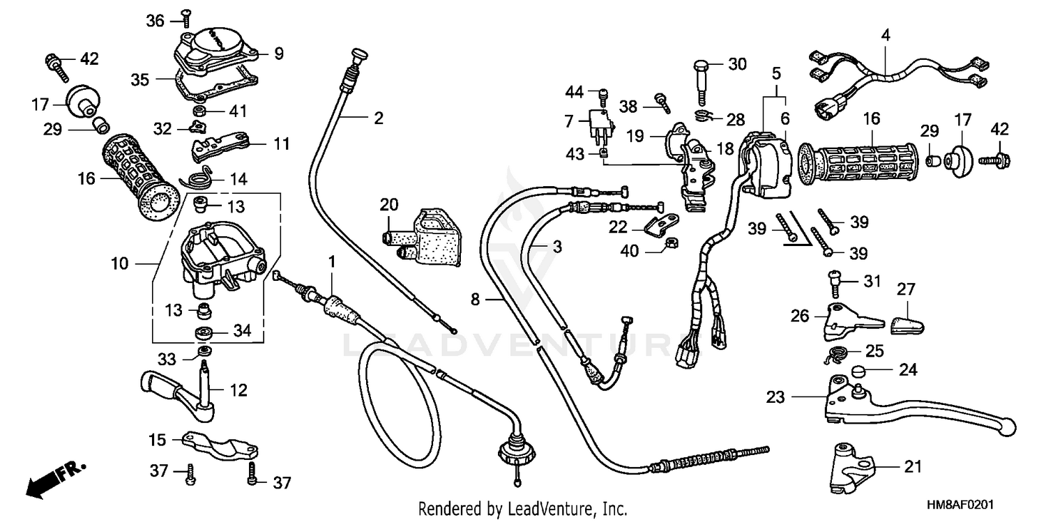 HANDLE LEVER + SWITCH + CABLE ('05)