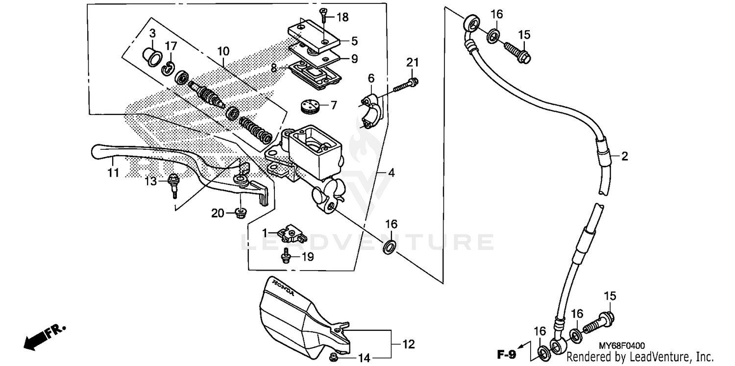 FRONT BRAKE MASTER       CYLINDER