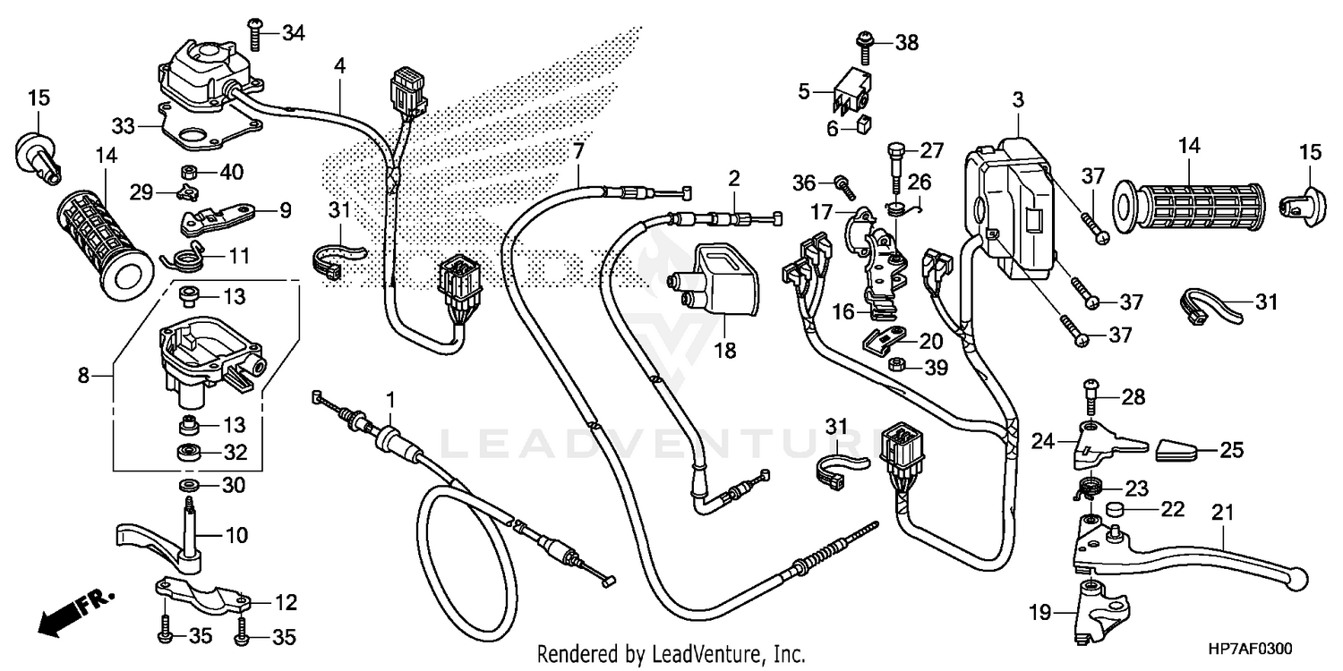 HANDLE LEVER@SWITCH@CABLE