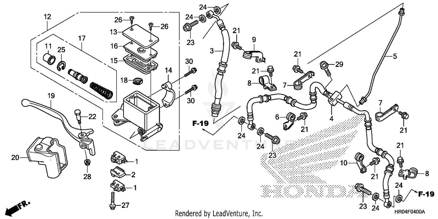 FRONT BRAKE MASTER       CYLINDER
