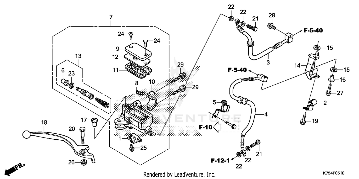 FRONT BRAKE MASTER       CYLINDER (2)