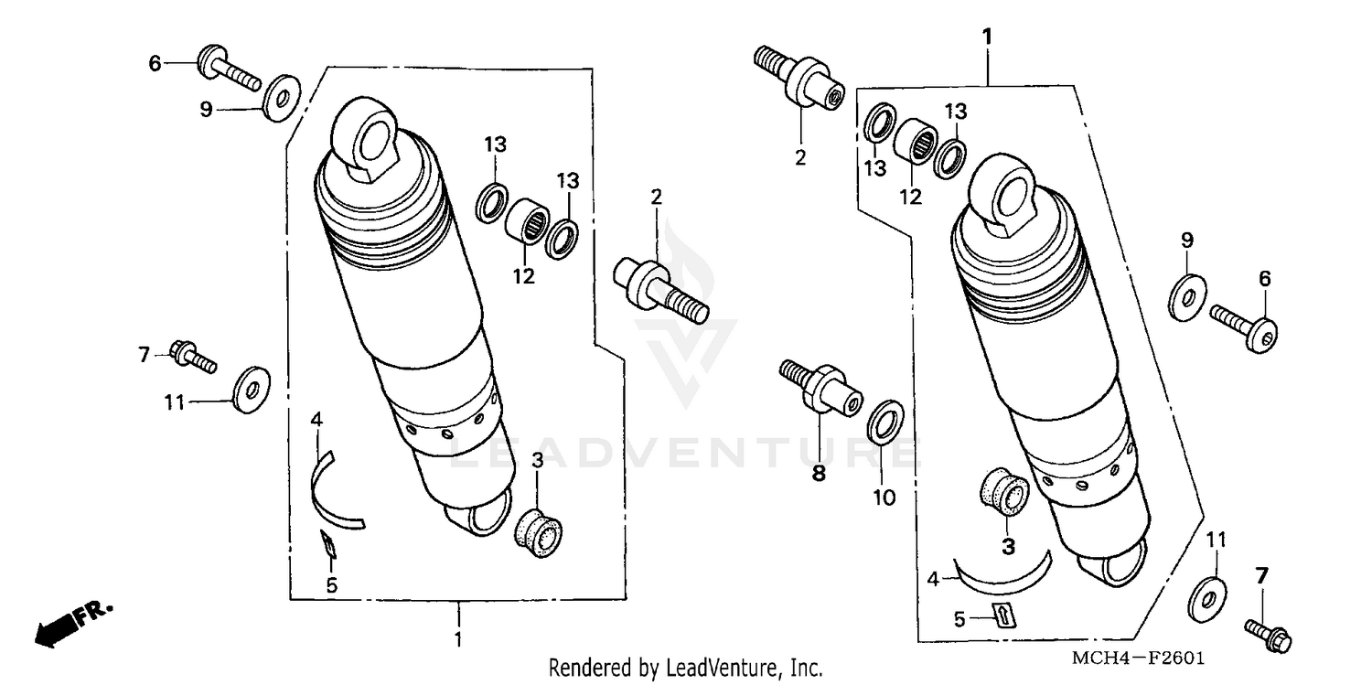 REAR SHOCK ABSORBER (2)