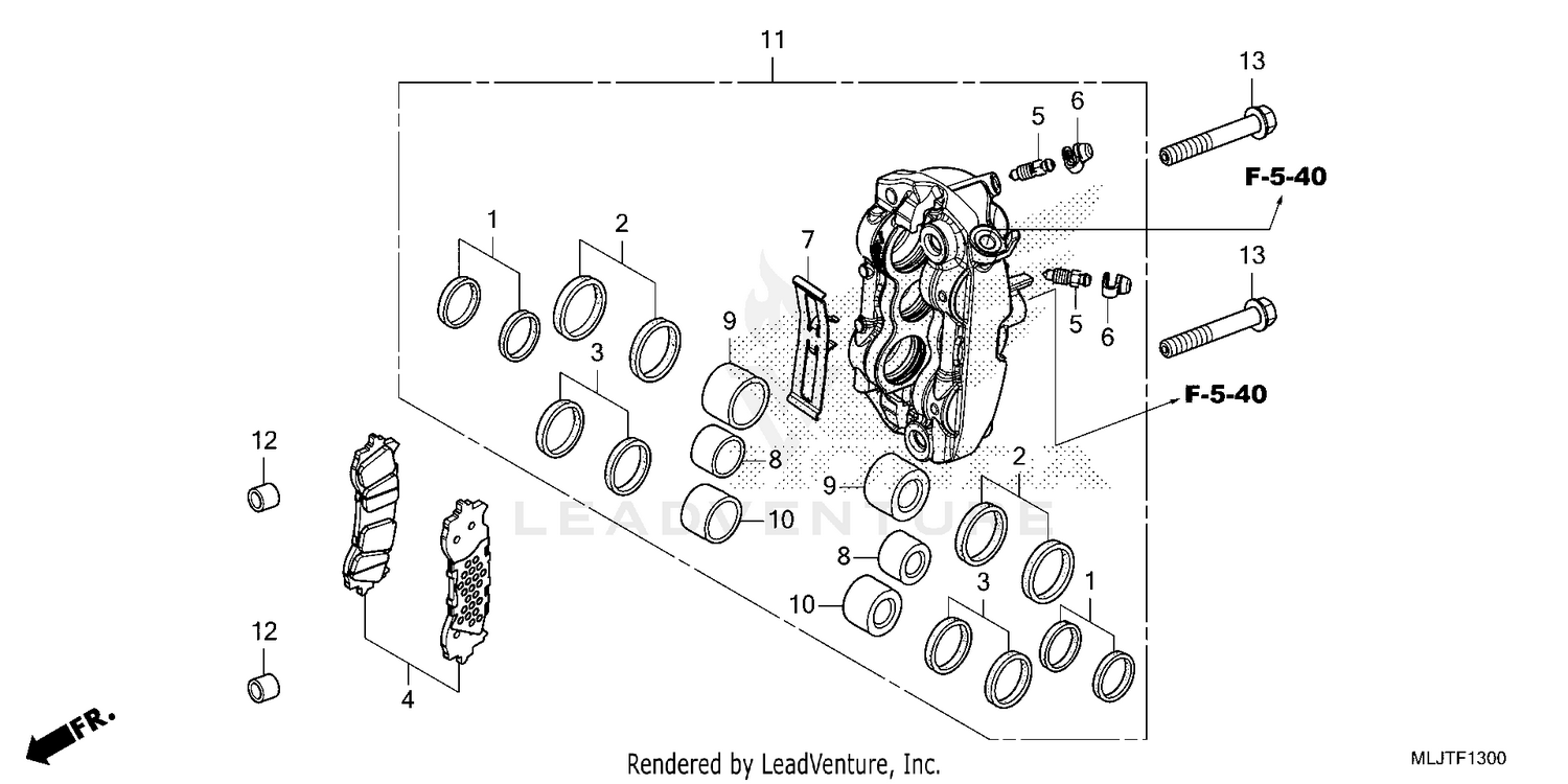 LEFT FRONT BRAKE CALIPER