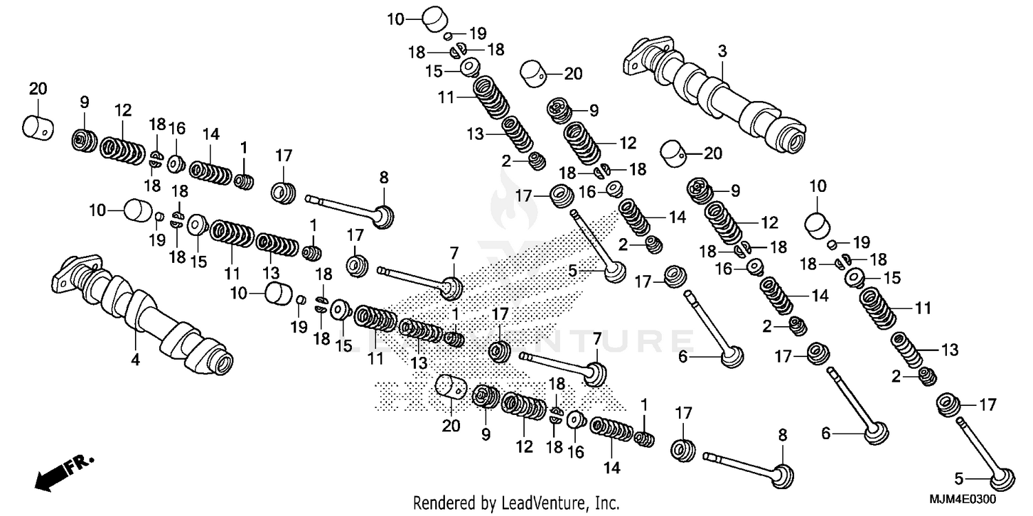 CAMSHAFT + VALVE (FR.)