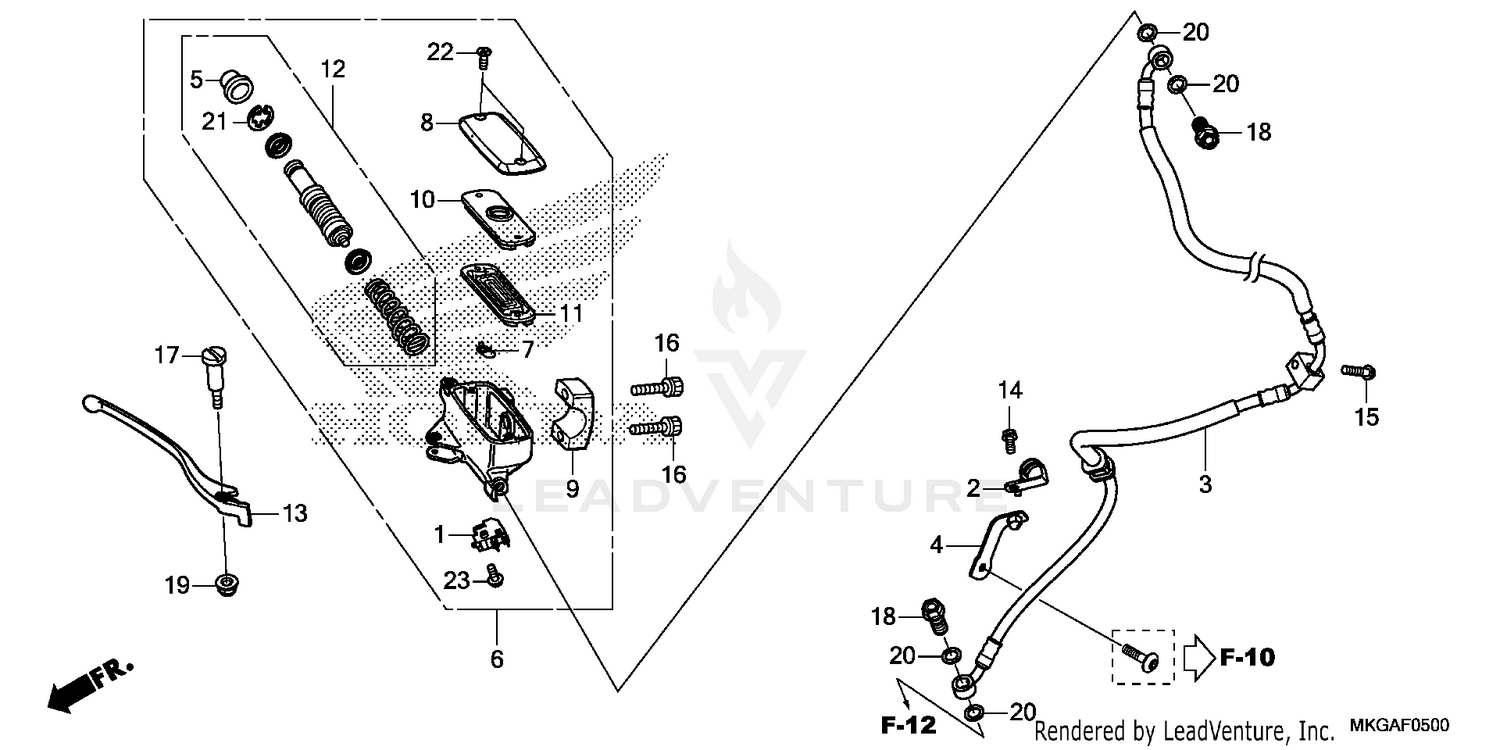 FRONT BRAKE MASTER       CYLINDER (1)