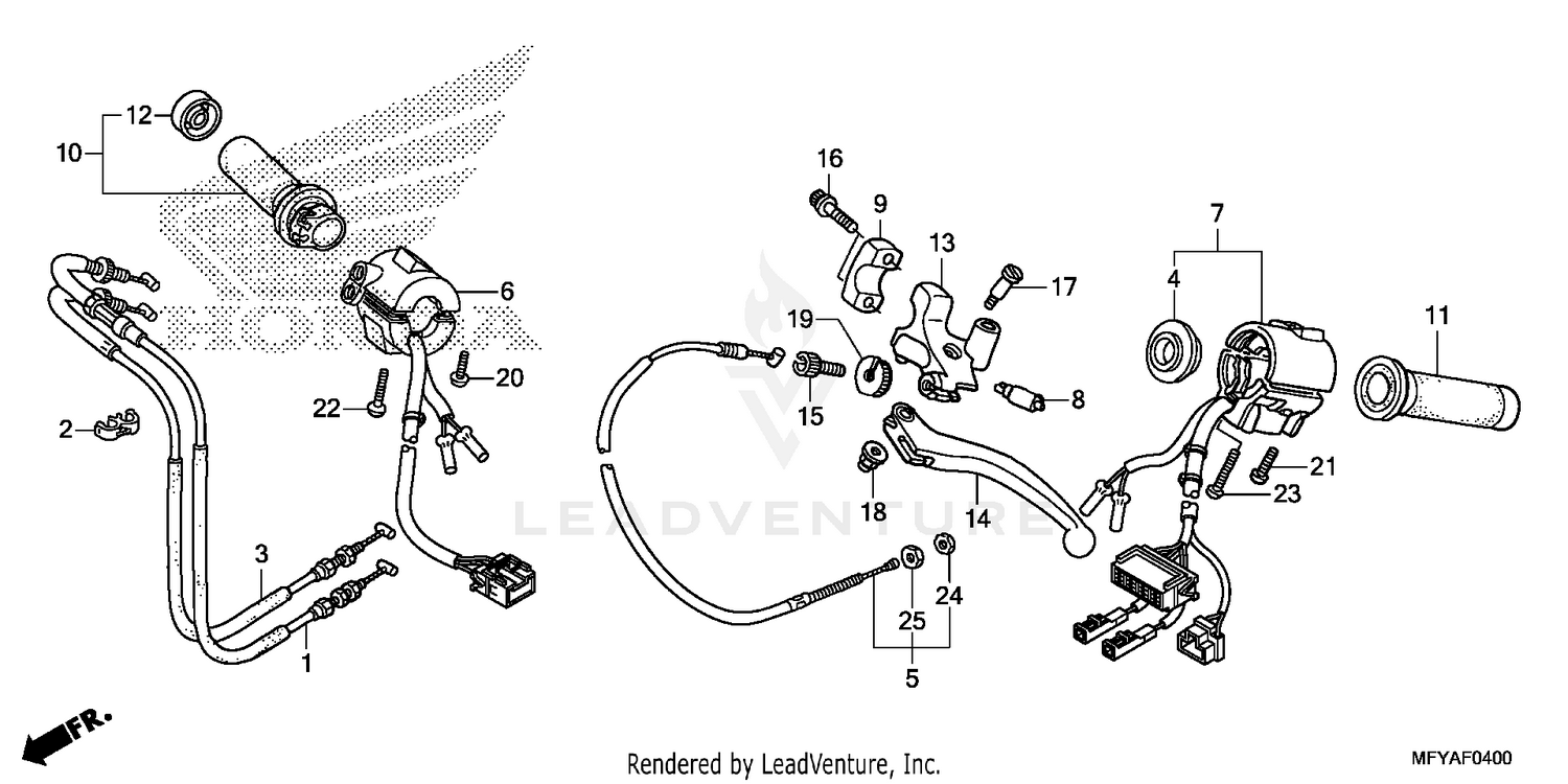 HANDLE LEVER@SWITCH@CABLE