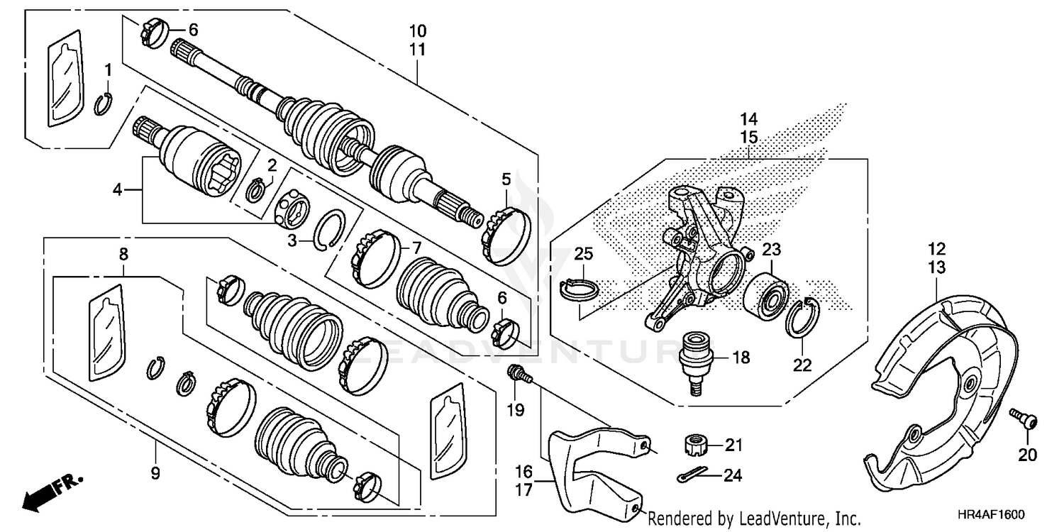 FRONT KNUCKLE@FRONT DRIVE SHAFT