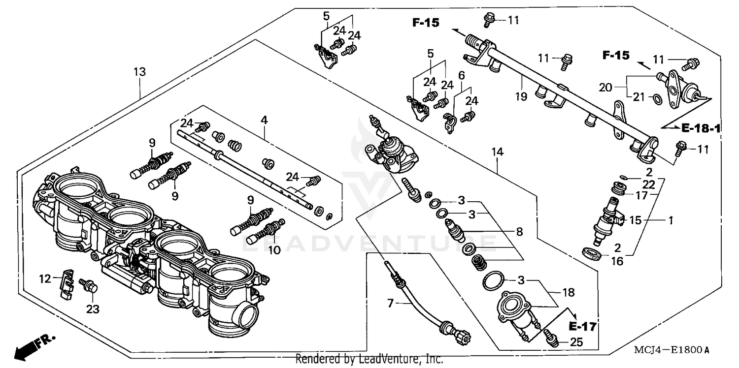 THROTTLE BODY ASSY. ('00-'01)