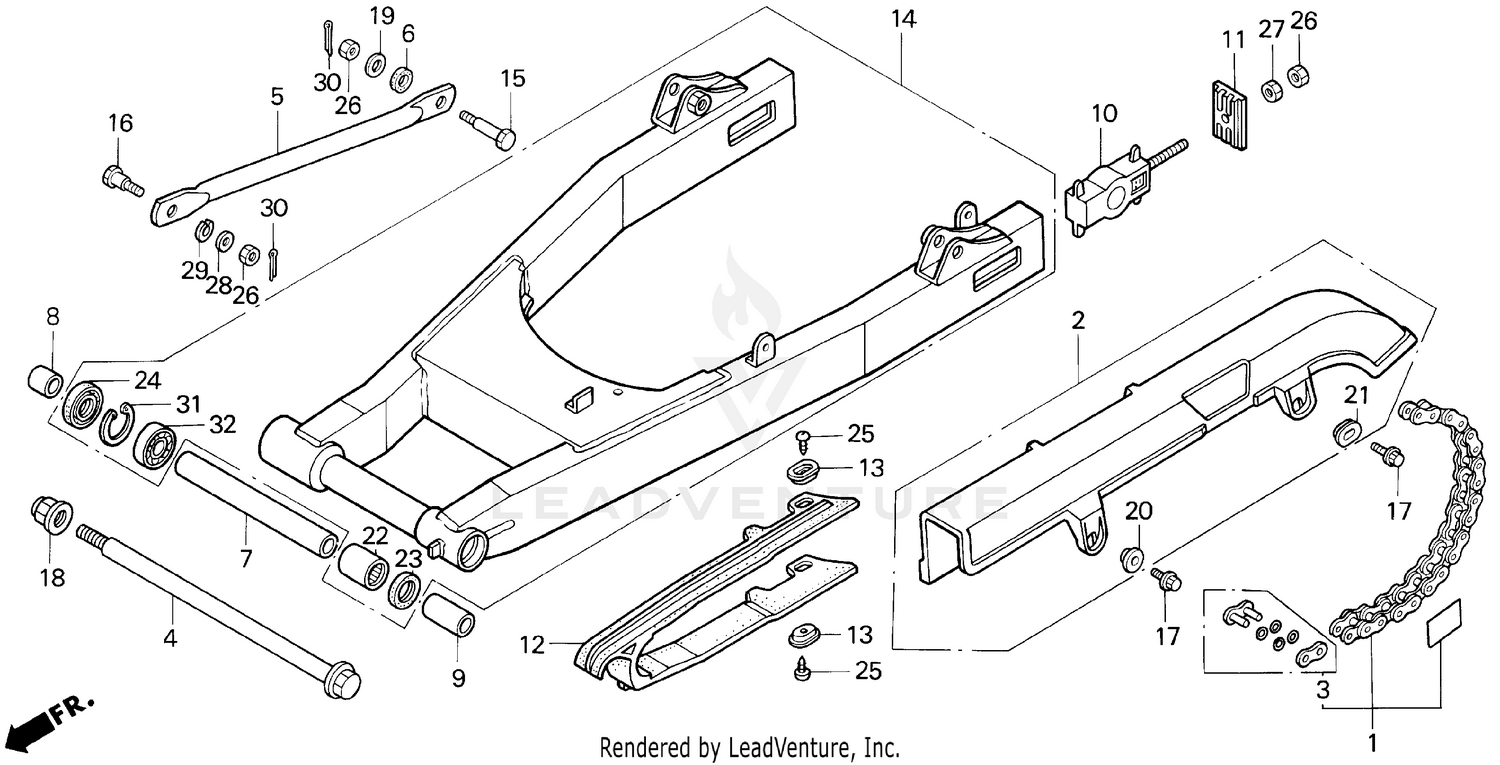SWINGARM + DRIVE CHAIN