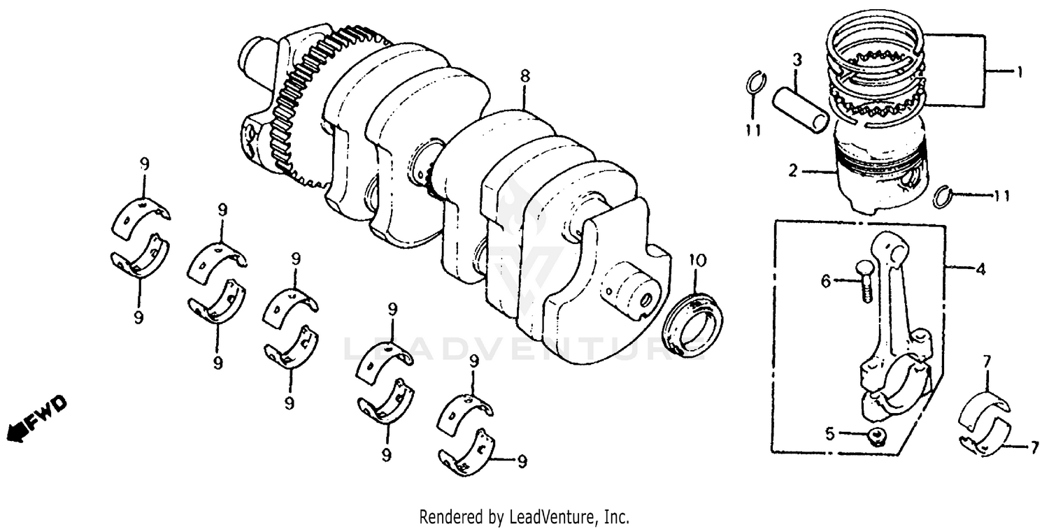 CRANKSHAFT + PISTON