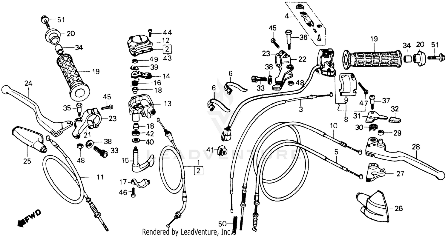 SWITCH + HANDLE LEVER + CABLE