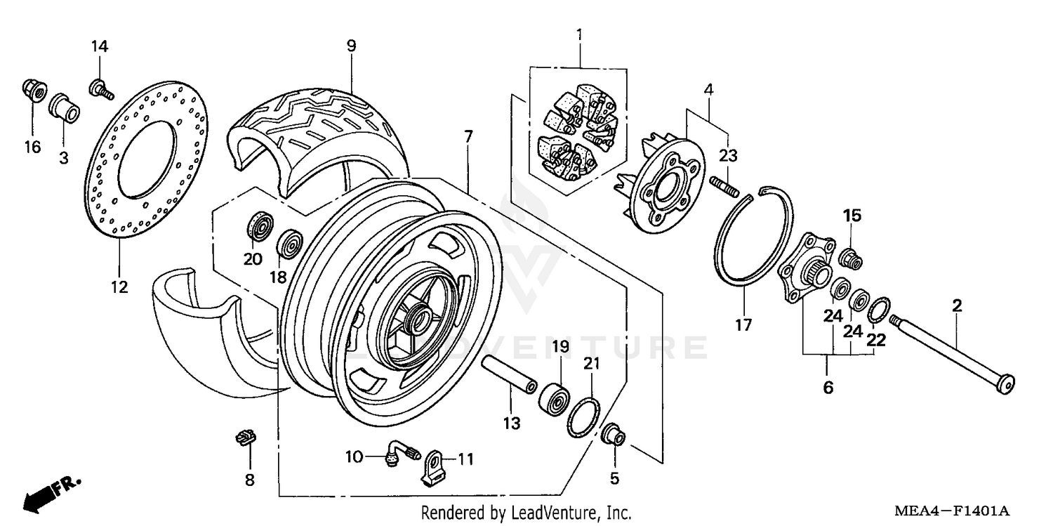 REAR WHEEL (VTX1300R)
