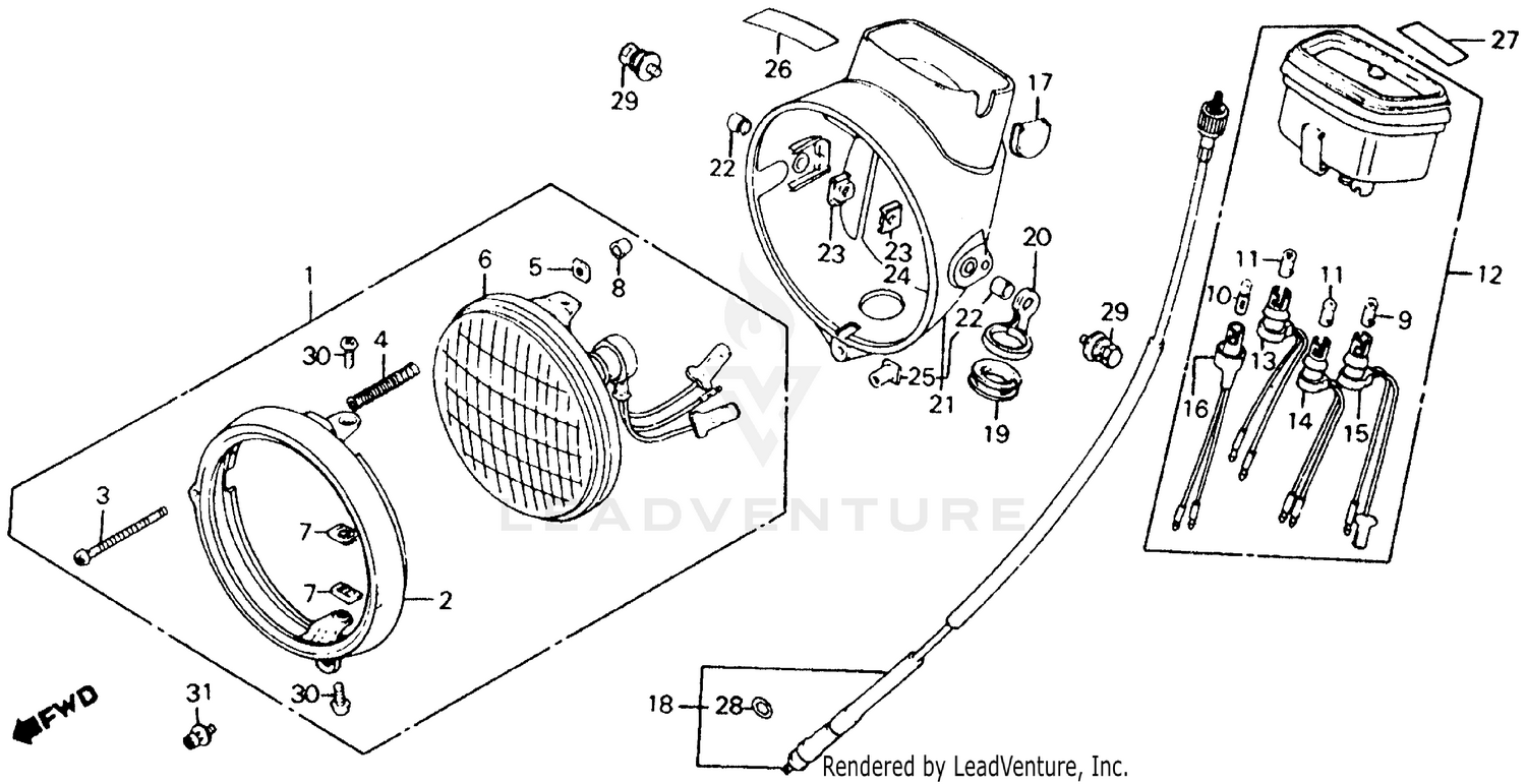 HEADLIGHT + INSTRUMENTS