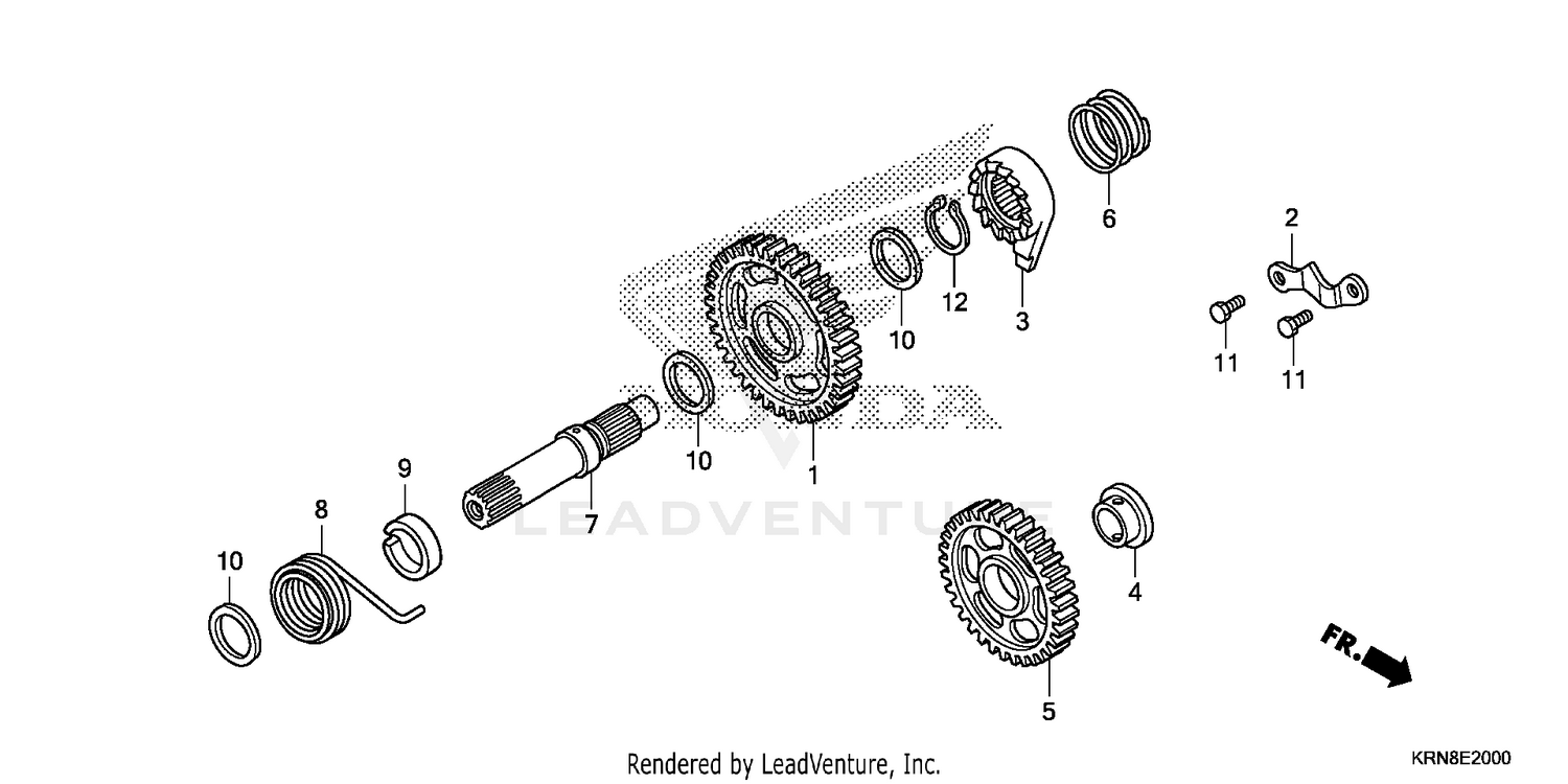 KICK STARTER SPINDLE