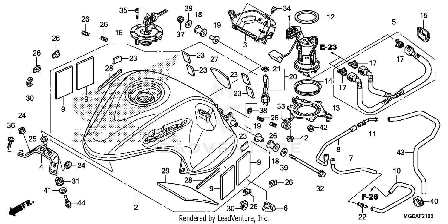 FUEL TANK + FUEL PUMP