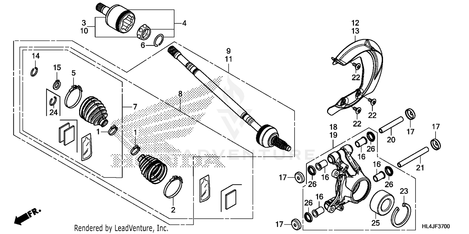 REAR KNUCKLE@REAR        DRIVESHAFT