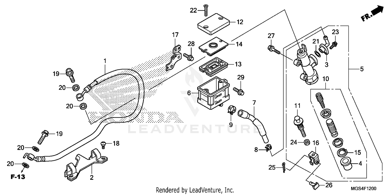 REAR BRAKE MASTER        CYLINDER (1)