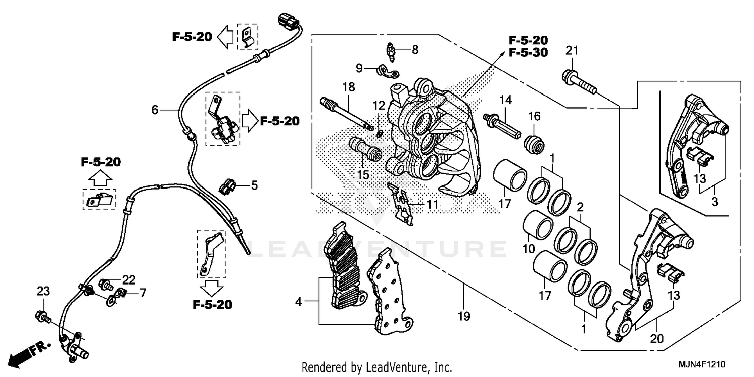 RIGHT FRONT BRAKE CALIPER