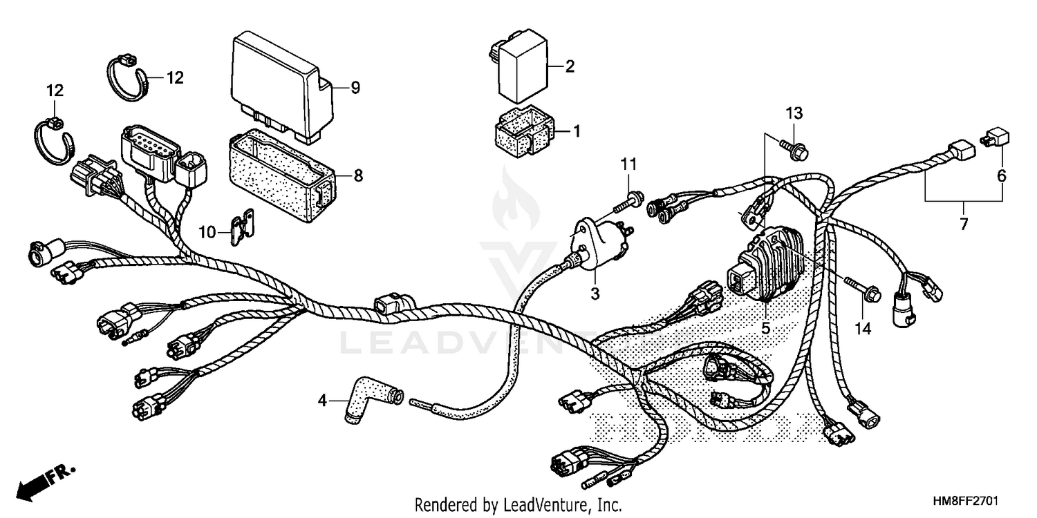WIRE HARNESS (TRX250TE)