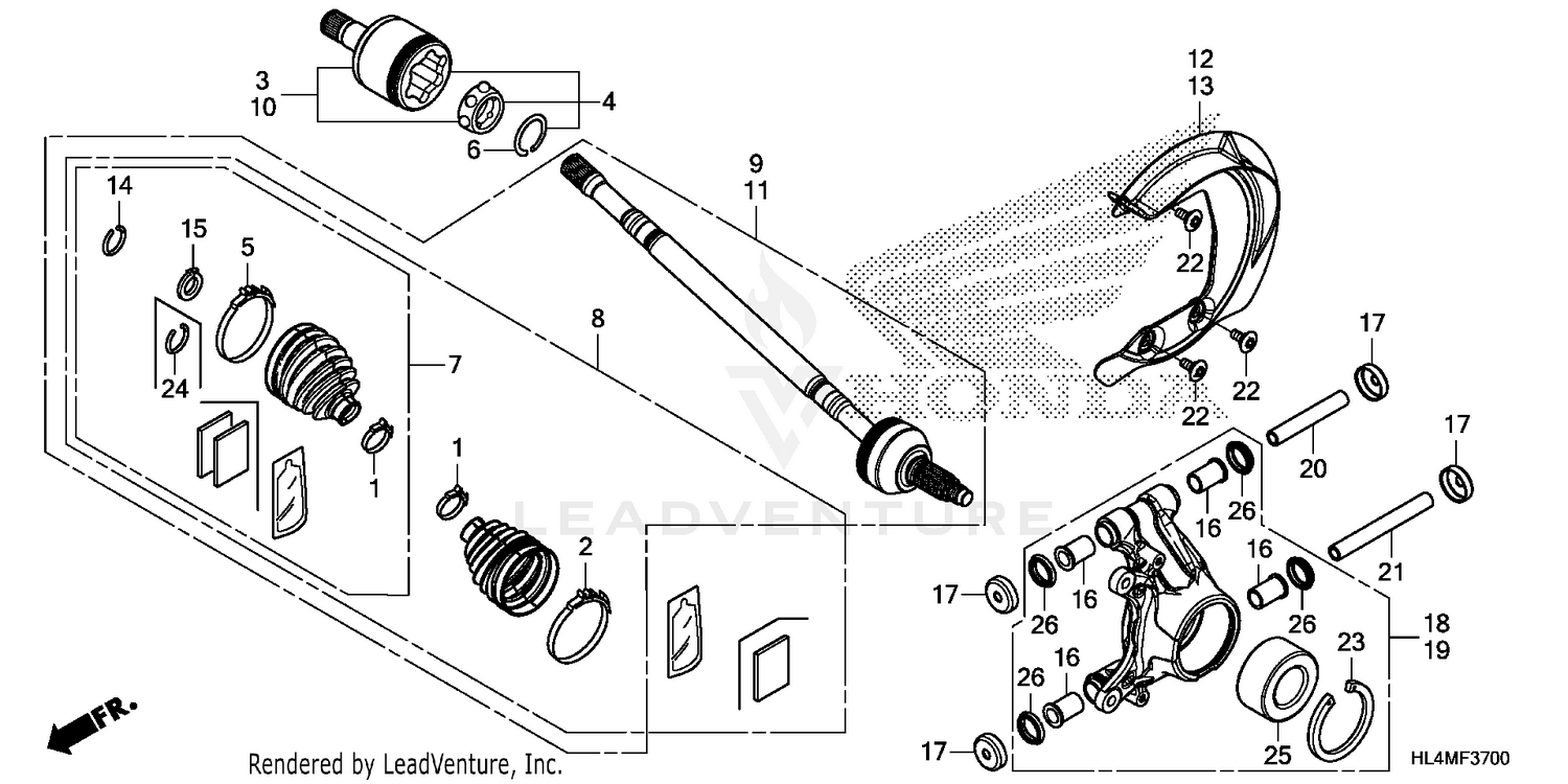 REAR KNUCKLE@REAR        DRIVESHAFT