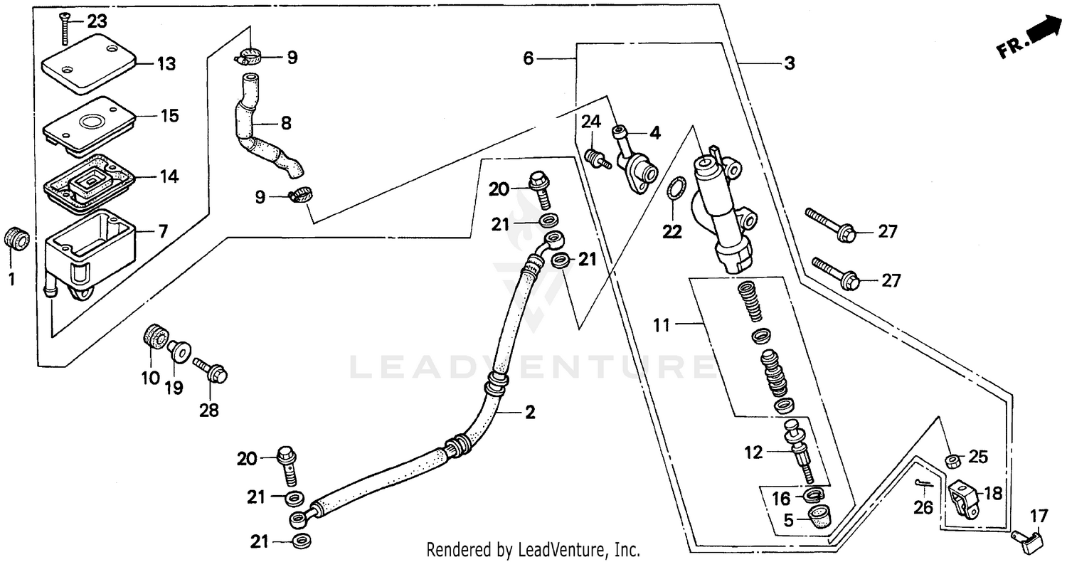 REAR BRAKE MASTER CYLINDER