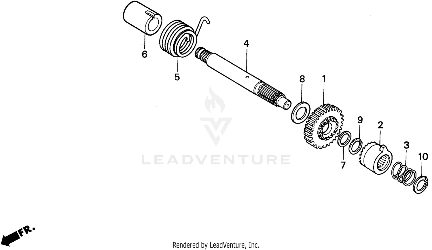 KICK STARTER SPINDLE