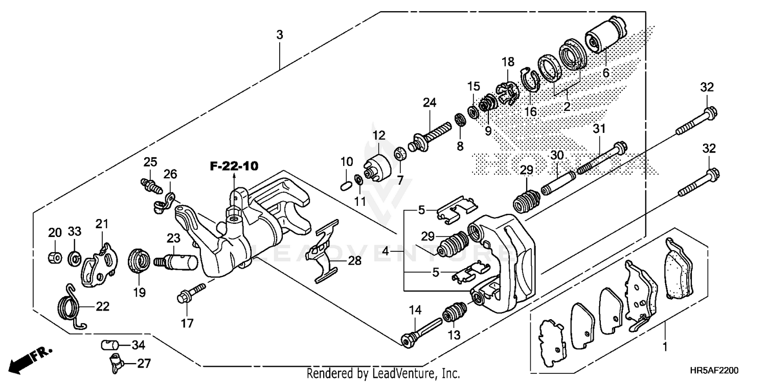 REAR BRAKE CALIPER