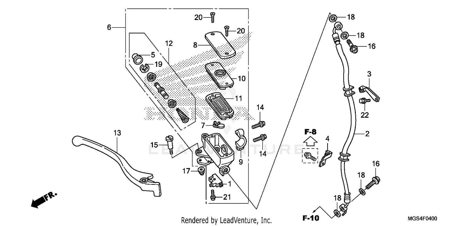 FRONT BRAKE MASTER       CYLINDER (1)