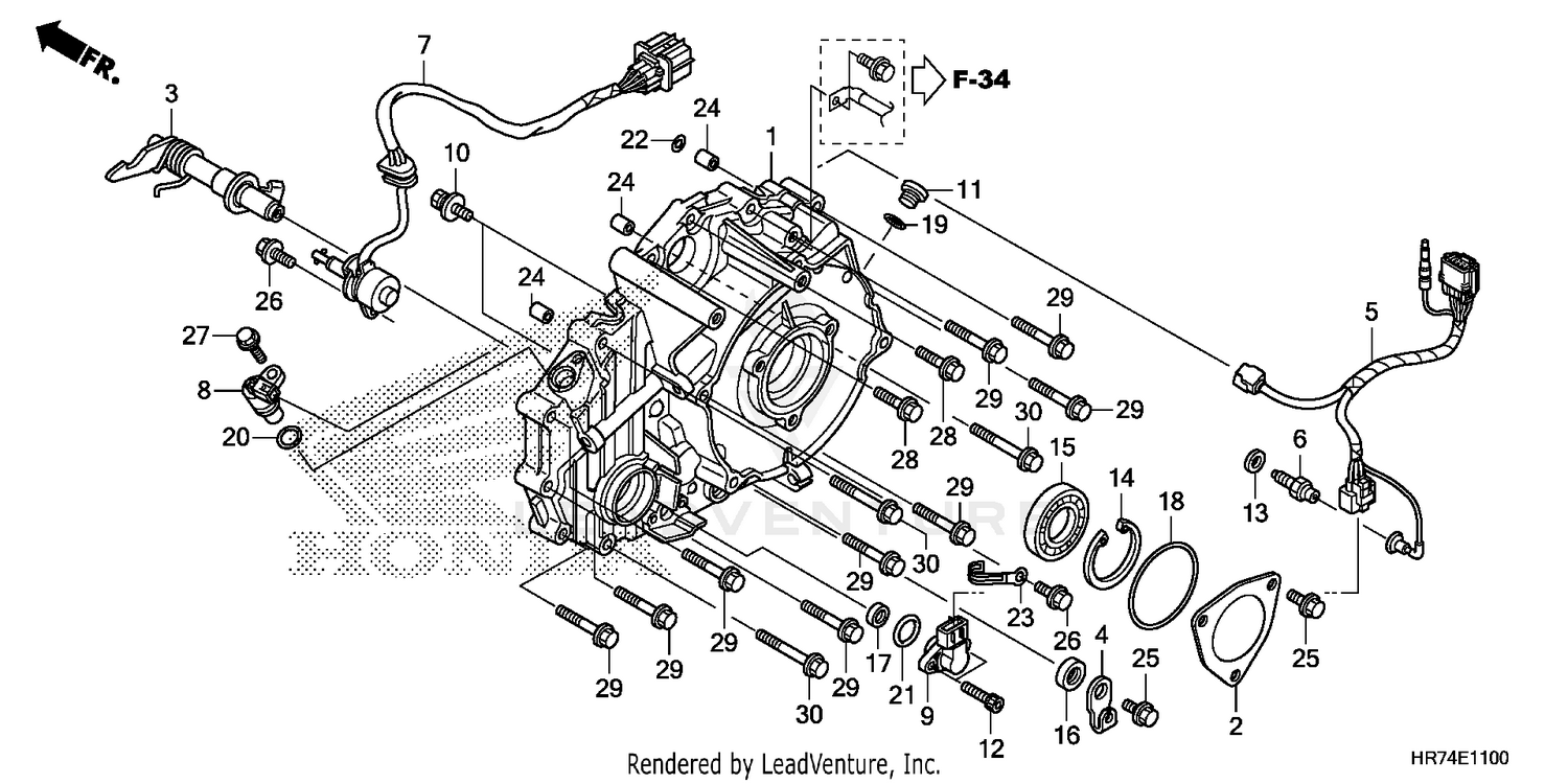 REAR CRANKCASE COVER