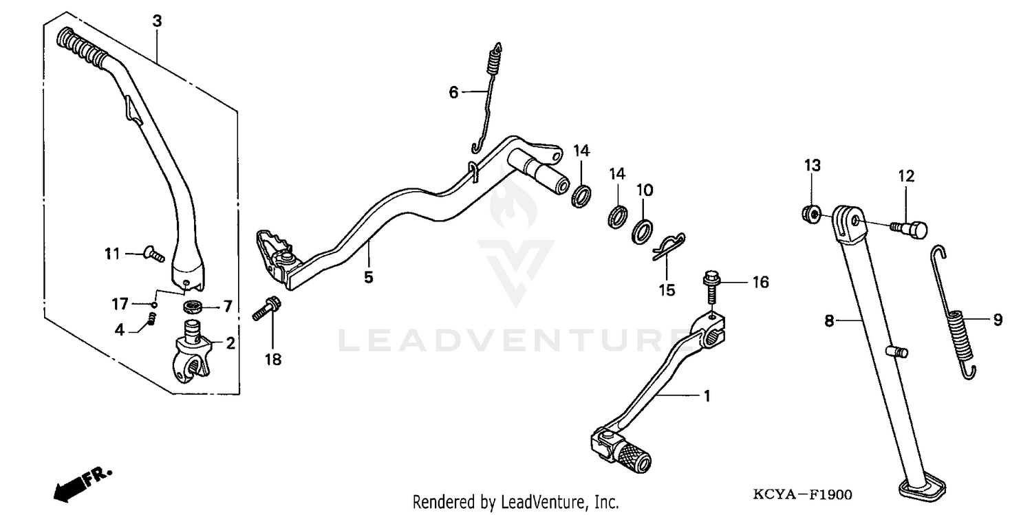 PEDAL + STAND + KICK STARTER ARM
